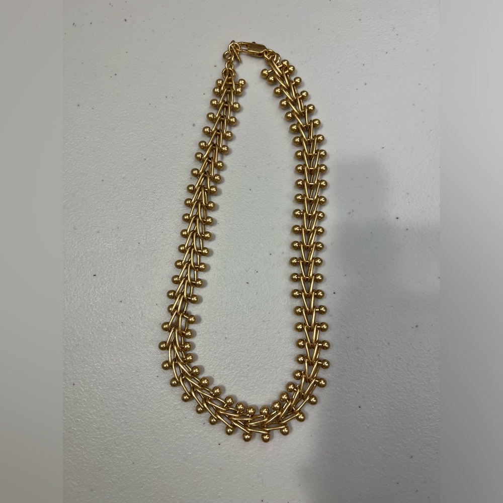 Zara‎ Gold Chain Necklace Chunky Mob Wife Old Money Luxury - Picture 3 of 4